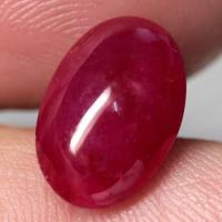 ราคา MERAH RUBI ธรรมชาติสีแดงทับทิม Cabochon 6.88 ct ของแท้สีแดงทับทิมหินสําหรับเครื่องประดับแหวนและจี้สร้อยคอ Origin Madagascar Africa by Fusion part (40618160626)