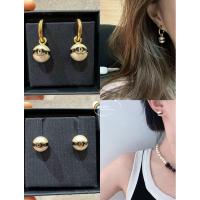 ราคา ของแท้ CHANEL ต่างหูสตั๊ด 24S ใหม่รอบไข่มุกถั่วดำเคลือบต่างหู CC (29007674643)