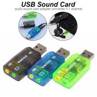 ราคา USB Sound Card 5.1 CH 3D Audio Adapter for Desktop Laptop Notebook Computer (7352497335)