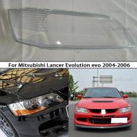 ราคา คู่สําหรับ Mitsubishi Lancer Evolution 9th Generation evo 2004-2006 2 ชิ้นไฟหน้าด้านหน้าฝาครอบโคมไฟ Shade ไฟหน้า Shell เลนส์ (43321767046)