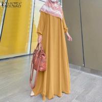 ราคา ▣ ชุดมุสลิมแขนพองสำหรับผู้หญิง,เดรสแม็กซี่ทรง (29773677373)