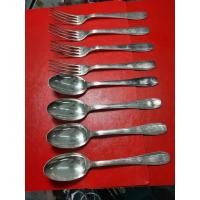 ราคา ช้อนส้อมเงินแท้ งานเก่าเก็บสภาพสวยงานดีคุณสูงผลิตจากต่างประเทศ (12912897683)