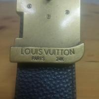 ราคา เข็มขัดแบรนด์เนมหลุยส์ วิตตอง(LouisVuitton)มือสองสภาพดี สายหนังแท้สีน้ำตาลเข้ม หัวเข็มขัดโลหะสีทอง (27913633952)
