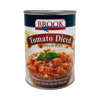 ราคา ￼บรู๊ค มะเขือเทศหั่นชิ้น ในน้ำมะเขือเทศ fl Brook Tomato diced in tomato juice 500 กรัม (40421537292)