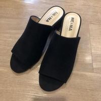 ราคา รองเท้าส้นสูง กำมะหยี่ รองเท้าสีดำ แบรนด์แท้ (2704262291)