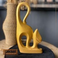 ราคา Kayu Cat Stature แกะสลักจอแสดงผลไม้ | ของตกแต่งโต๊ะไม้แกะสลักรูปแมว | งานแกะสลักแมว (28378641364)