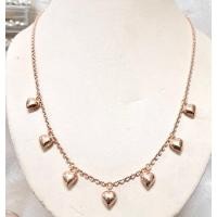 ราคา สร้อยคอนากแท้ห้อยหัวใจระย้า หนัก 1 บาท (28273606381)