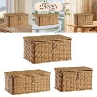 ราคา LOVIVER ตะกร้าเก็บของพร้อมฝาปิดถังเก็บของใช้ในครัวเรือนอเนกประสงค์สําหรับเคาน์เตอร์ครัว ตู้กับข้าว ห้องนอนตารางตู้ (26681130915)