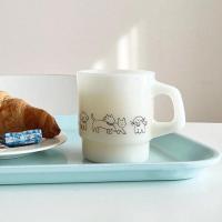 ราคา แก้วย้อนยุคแก้วหยกสีนมหยกแก้วยุคกลางถ้วยกาแฟ เสี่ยวหงซู่ แก้วเกาหลีซ้อนถ้วยนม (56700382475)