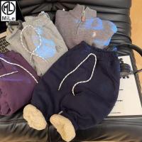 ราคา กางเกงเด็กผ้าฝ้ายหนา ทนต่อความเย็น พร้อมขนแกะ สำหรับขนาด 100-170cm ใส่สบายในฤดูหนาวและใบไม้ร่วง (49901429900)