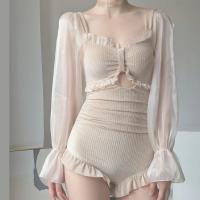 ราคา (โปร ) 24bikini ชุดว่ายน้ำวันพีช ผ้าซีทรู แขนยาว ไฮโซ มีบราฟองน้ำ ผ้าแห้งไว เก็บทรงหุ่นสวย (21081448417)