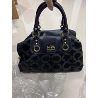 ราคา ❌❌Sales ติดจอง❌❌Coach Madison Op Art M0826-12943 Black lavender Satchel Purse Handbag มือ2 แท้ (6352411972)