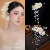 ราคา ยางมัดผมดอกไม้สีครีม | PHUKIENCUOILINHQUAN (42454500003)