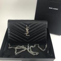 ราคา YSL Chain Wallet 9” in Black Silver (1965395176)