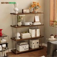 ราคา SEVENWOOD ชั้นวาง ชั้นเก็บของ ตู้หนังสือ ชั้นหนังสือ 3/4/5 ชั้น ชั้นวางไม้ ชั้นโชว์ของ เหมาะกับทุกที่ภายในบ้าน (26183037228)