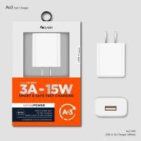 ราคา HOT Ao3ชุดหัวปลั๊กชาร์จเร็ว3A 3AWall Charge 15W 1 Port พร้อมสาย Micro USB &Type-C& iPhone (7759284400)