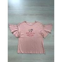 ราคา เสื้อยืดแขนระบาย เด็กผู้หญิง Uniqlo UT x Maruko & Cojicoji สีชมพูพีช ไซส์ 150 (29081851320)