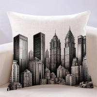 ราคา หมอนโรงงานขายตรงหมอนที่ทันสมัยเรียบง่ายห้องนั่งเล่นโซฟาหมอนสีดําและสีขาวมือวาดหมอนสองด้านเลียนแบบผ้าฝ้ายและผ้าลินินหมอนกลับ (51450716097)