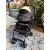 ราคา รถเข็นเด็ก Aprica karoon plus มือสอง สภาพดี รถเข็นสีดำ #baby stroller (17118778687)