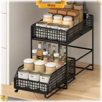 ราคา โชว ชั้นเก็บของในครัว,พร้อมลิ้นชักชั้นเก็บของแบบดึงออก2ชั้น,ตู้เลื่อนหลายเครื่องใช้ประหยัดพื้นที่ตู้ห้องน้ําตู้จัดระเบียบองค์กรตู้ (55300951509)