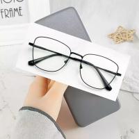 ราคา แว่นตาตาแมวผู้หญิง (10001) แพ็คเกจเลนส์บลูโครมป้องกันรังสี (41676070398)