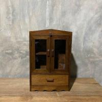 ราคา ตู้ยาเล็ก ตู้ยาไม้สัก ตู้ยาสามัญประจำบ้าน งานไม้สักเก่า(มีลิ้นชัก )ลึก 11 x ยาว 27 x สูง 40 cm (13879530855)