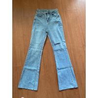 ราคา Nontawat !! กางเกงยีนส์ปลายขาม้าสียีนส์ซีด (11924515201)