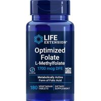 ราคา Life Extension Optimized Folate (L-Methylfolate) 1700 mcg DFE, 180 Veg Tablets (26784618358)