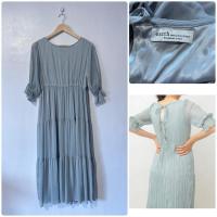 ราคา earth music & ecology เดรสขนมชั้นสีเขียวผูกหลัง เดรสญี่ปุ่นมือสอง (26940518165)