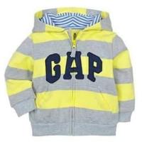 ราคา เสื้อแจ็คเก็ตเด็ก หมวกมีฮู้ด สีเทา เหลือง GAP / Jacket Baby Infant NLC1 (42505735011)