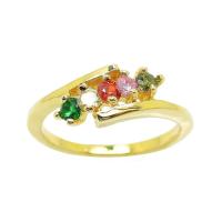 ราคา แหวนแถวประดับพลอยหลากสี cubic zirconia แหวนแถว 5 เม็ด แหวนแถวพลอย แหวนหลากสี มรกต โกเมน แหวนชุบทอง (18904105760)