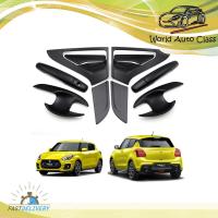 ราคา ชุดเบ้าปีก + มือดึง 12ชิ้น สีดำด้าน Suzuki Swift No Top Hatchback ปี 2018 - 2019 (7387756265)