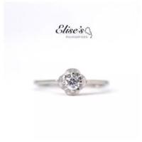 ราคา Elise’s เครื่องประดับผู้หญิง แหวนเพชร ประดับเพชรสวิส CZ รุ่น ER-2185 เคลือบทองคำขาว แหวนคู่รัก แหวนแฟชั่น (4588471798)