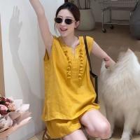 ราคา ชุดสูทแฟชั่น ประกอบด้วยเสื้อเชิ้ตแขนกุดและกางเกงขาสั้น สไตล์เกาหลี ขนาดสลิมหลวม เทรนด์ใหม่ปี 2025 (27290763169)