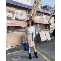 ราคา กระโปรงพลีทหนัง Jaspal แท้ สีชมพูแบบคุณทิชา G20 size s ค่ะ มีซิปด้านหลัง ทรงสวยค่ะ (6932410585)