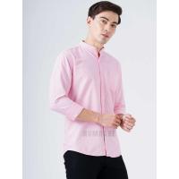 ราคา เสื้อเชิ้ตคอจีนแขนยาวสีชมพู ทรงเข้ารูป สลิมฟิต Slim-Fit ผ้าOxford เสื้อเชิ้ตผู้ชายคอจีน (1887430685)