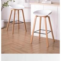 ราคา room_shop101 PULITO เก้าอี้บาร์ มีพนักพิง รุ่น Channe สีขาว (29307092463)