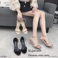 ราคา รองเท้าส้นสูง แบบสวมคาดเท้าวัสดุหนังแก้วนิ่มมากๆ (17842275200)