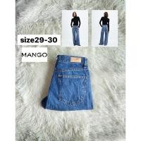 ราคา MANGO Wide Leg Jeans แท้%มือสอง ทรงลิซ่า (24261690070)