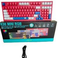 ราคา คีย์บอร์ดเกมมิ่งมีสาย OKER รุ่น K98 RGB Mechanical Gaming Blue switch (29067922386)