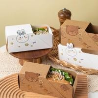 ราคา กล่องกระดาษใส่แซนวิชแบบเลื่อน กล่องกระดาษใส่ขนมปัง ใส่ขนม เบเกอรี่ ขนมหวาน ลายหมีลายกระต่ายน่ารัก (21451589351)