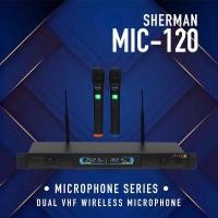 ราคา Sherman MIC-120 ชุดรับ-ส่งไมโครโฟนไร้สายคุณภาพดี แบบไมค์คู่ ย่านความถี่ VHF (18031308821)