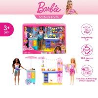 ราคา Barbie Beach Boardwalk Playset With Barbie Brooklyn & Malibu Dolls บาร์บี้ เพลย์เซตธีมร้านริมชายหาด พร้อมตุ๊กตามาลิบูและบรูคลินน์ HNK99 (16298748558)