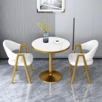 ราคา PY ชุดโต๊ะกลมเก้าอี้2ตัว หน้าโต๊ะลายหินอ่อน ชุดโต๊ะรับแขก ชุดโต๊ะกาแฟ รุ่น 2233 (25286901943)