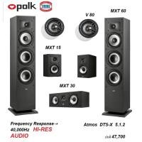 ราคา POLK AUDIO MONITOR MT60 + XT30 + XT15 + v80 set atmos dts-x 5.1.2 (28308621930)