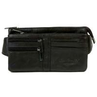 ราคา Chinatown leather กระเป๋าคาดเอวผู้ชายหนังแท้สีน้ำตาลเข้ม ซิปสั้นคู่หน้า ด้านในแบ่งช่องใส่ของ (4244725386)