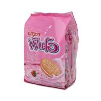 ราคา ฟันโอ คุกกี้สอดไส้ ครีมสตรอว์เบอร์รี 45 กรัม (12 ห่อ) Fun O Cookies stuffed with strawberry cream 45 grams (12 packs) (4147909488)