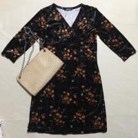 ราคา เดรสกำมะหยี่สีดำ (2640039103)