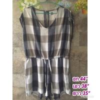 ราคา จั๊มสูทขาสั้น ลายตาราง old navy (1833905063)