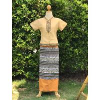 ราคา ชุดพื้นเมืองสีเปลือกไม้ (เสื้ออองซาน+ผ้าถุง) (7920611524)